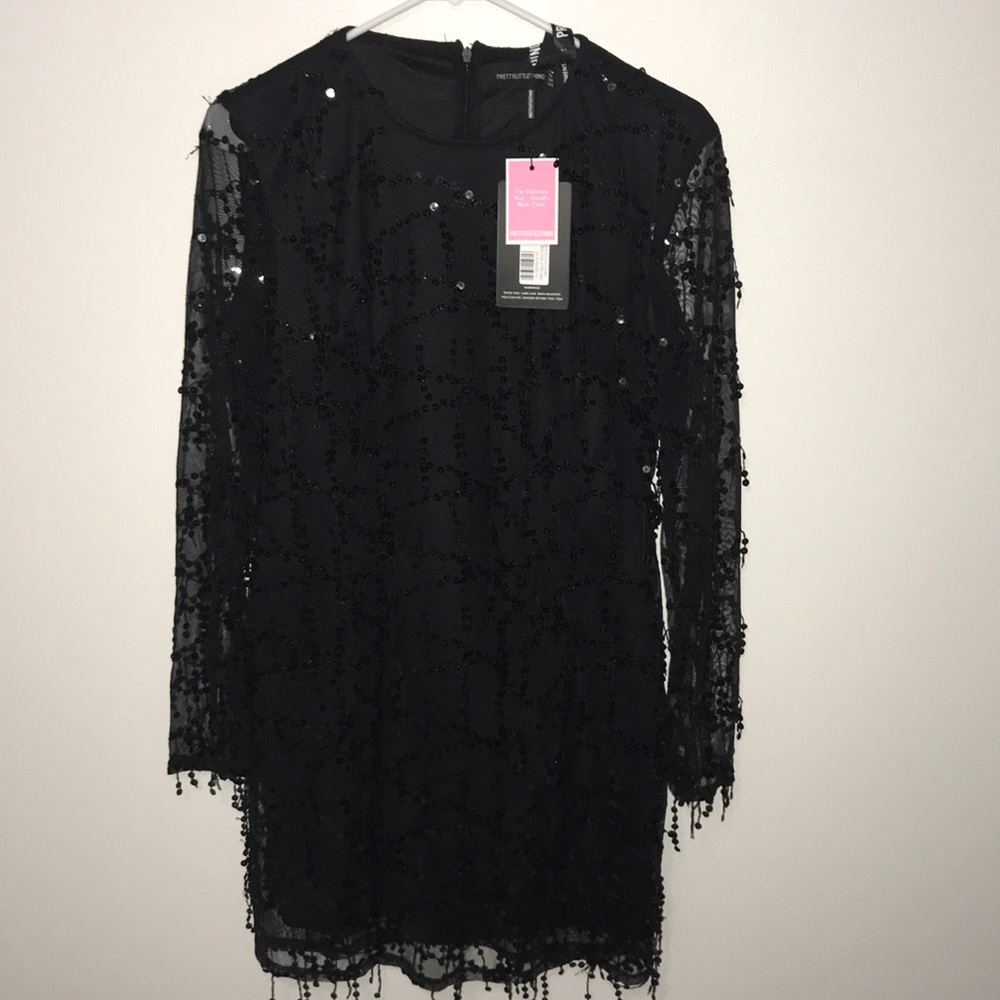 Black Sequin Dress